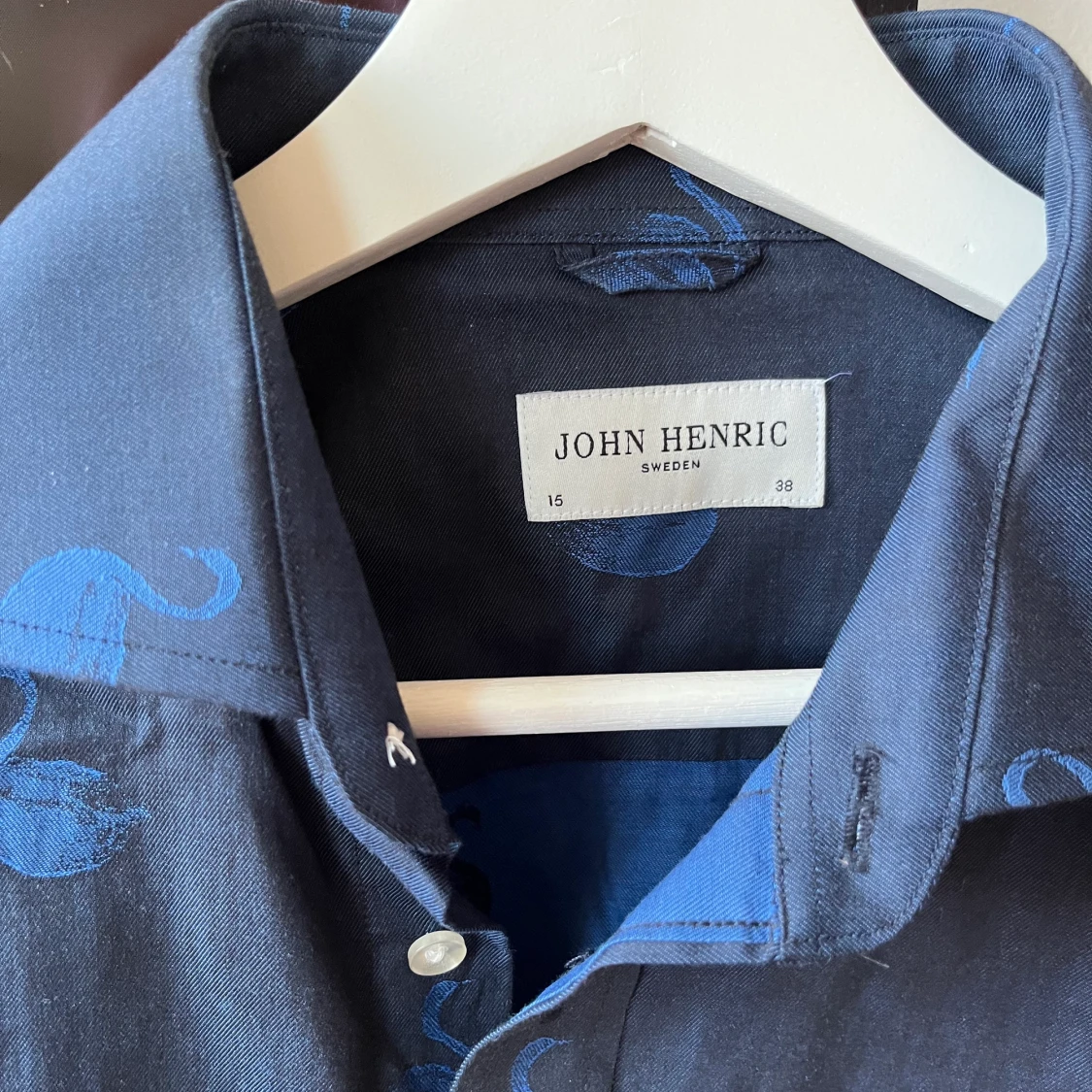 John Henric Blå Skjorta Strl 38/M - 90