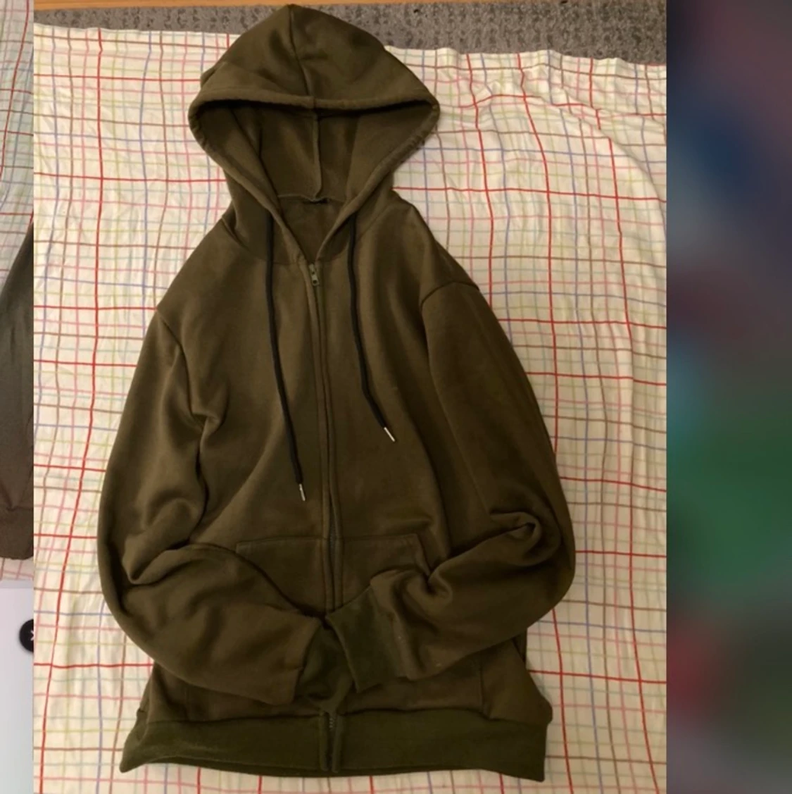 Grön zip up hoodie - 90