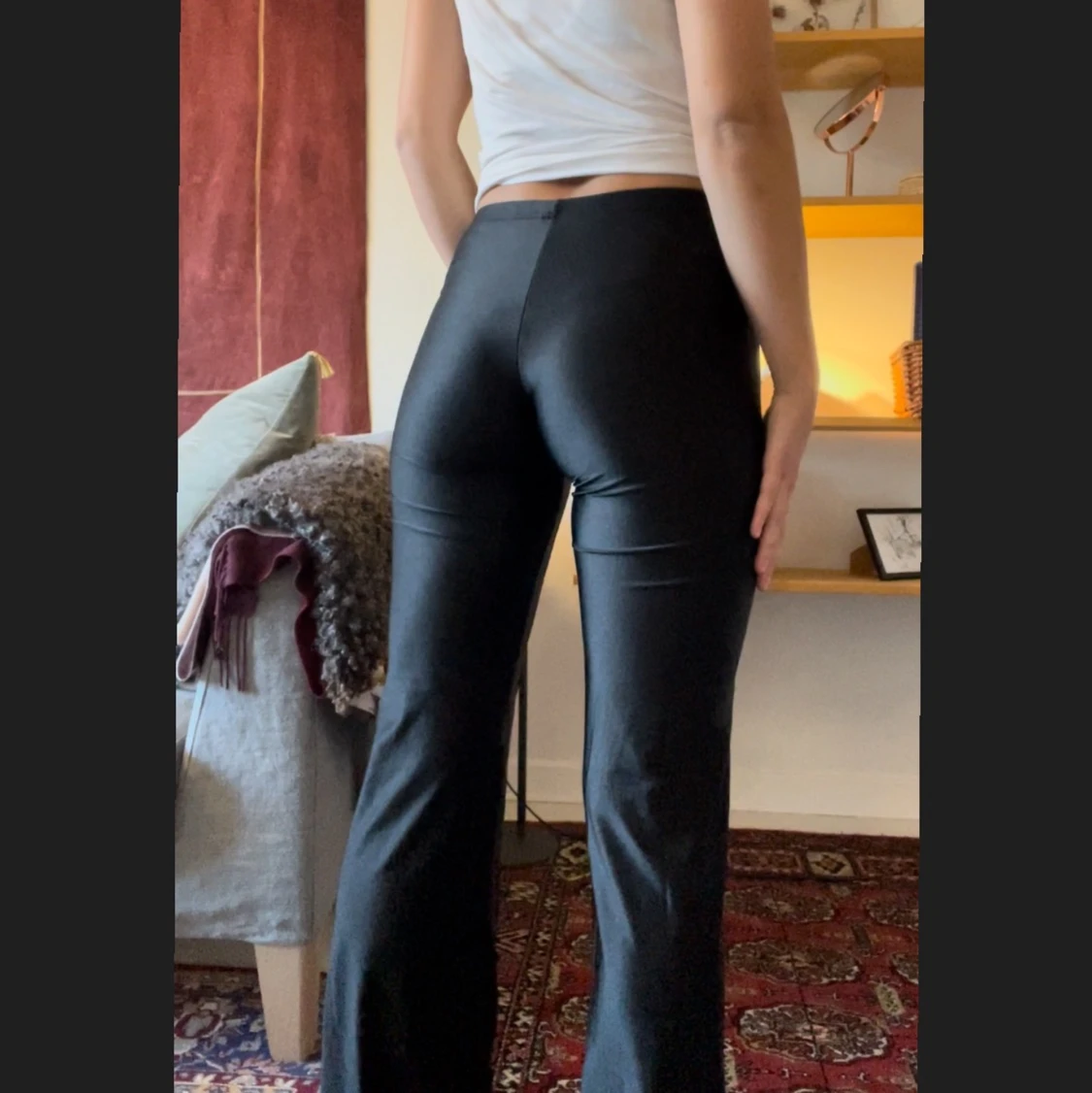 Svarta bootcut tights - 90