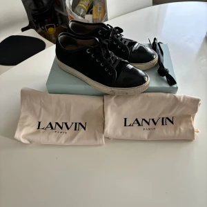 Lanvins  - Hej säljer nu dessa svarta lanvins i storlek 8 som motsvarar 42-43. 8/10 skick på skorna. Skorna kostar 2500 men kan gå ned vid snabb affär och kom gärna med prisförslag! Självklart medföljer alla tillbehör