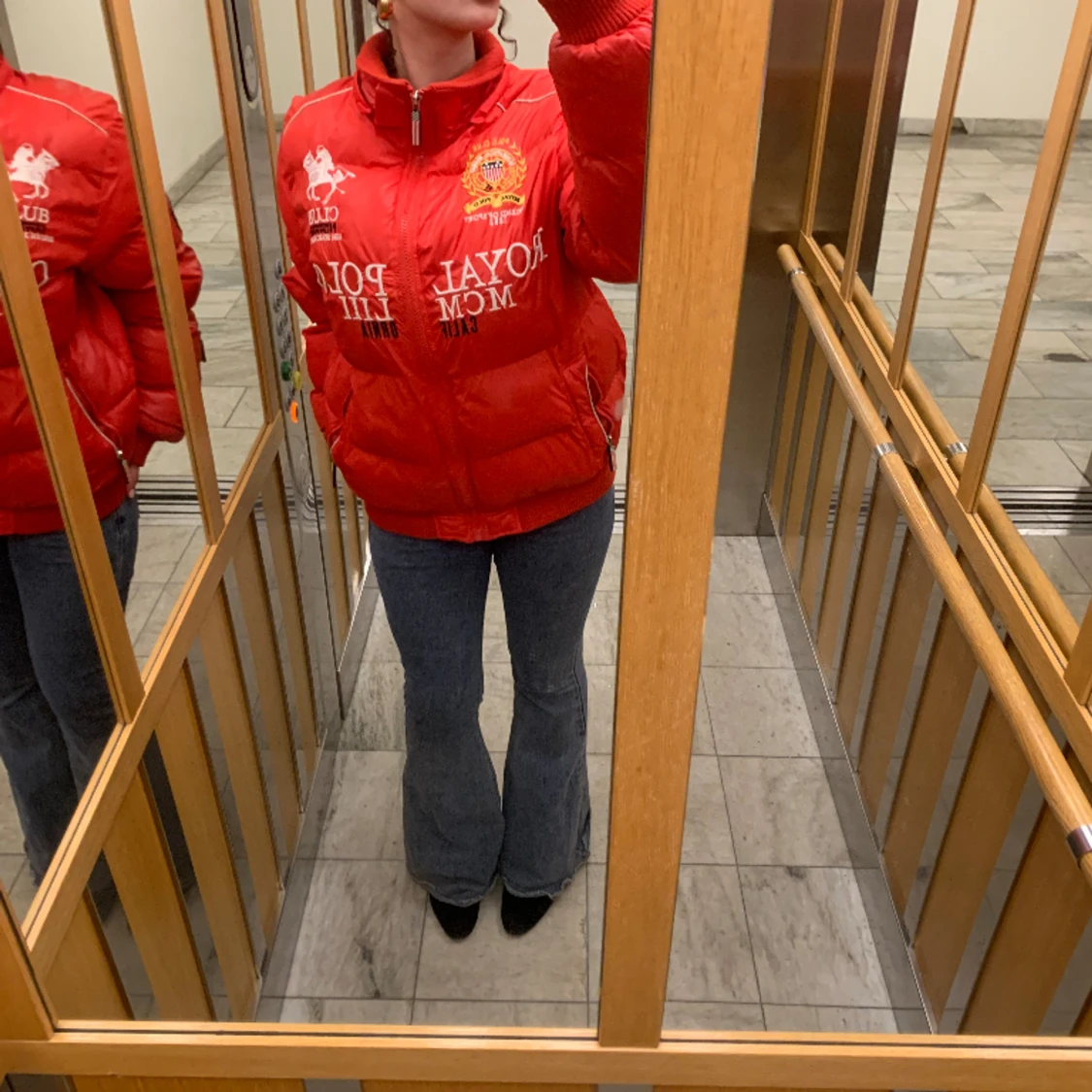 Röd 90s dunjacka - 90