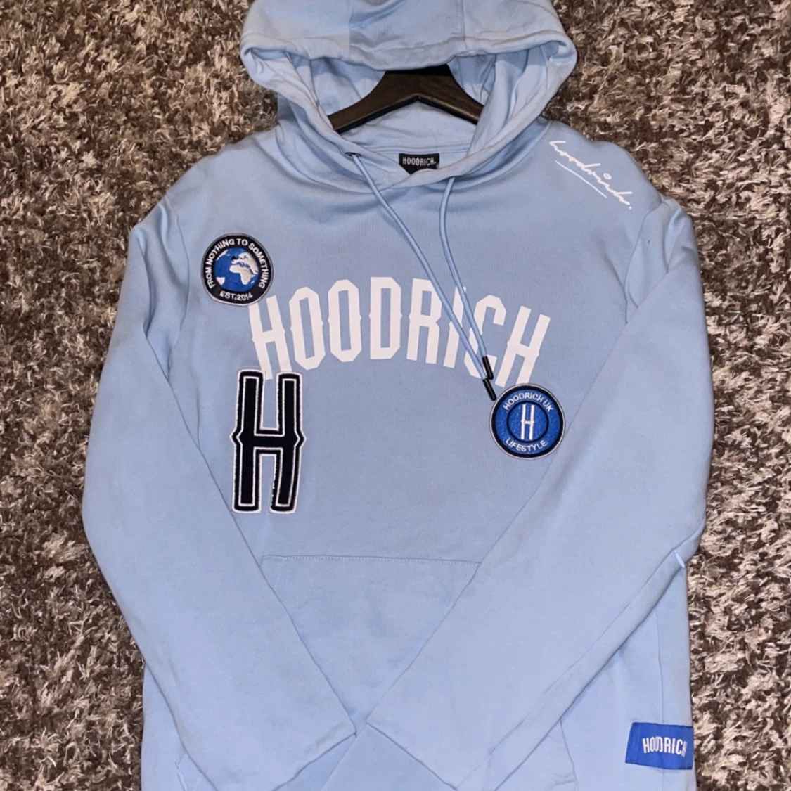 Hoodrich blue pacific hoodie i storlek M