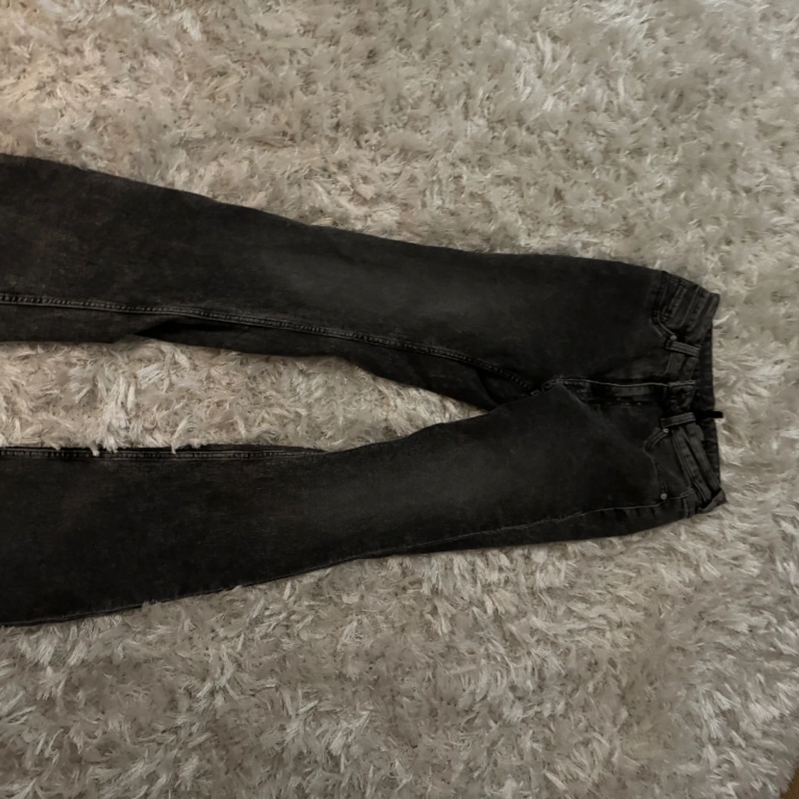 Midwaist bootcut jeans gråa - 90