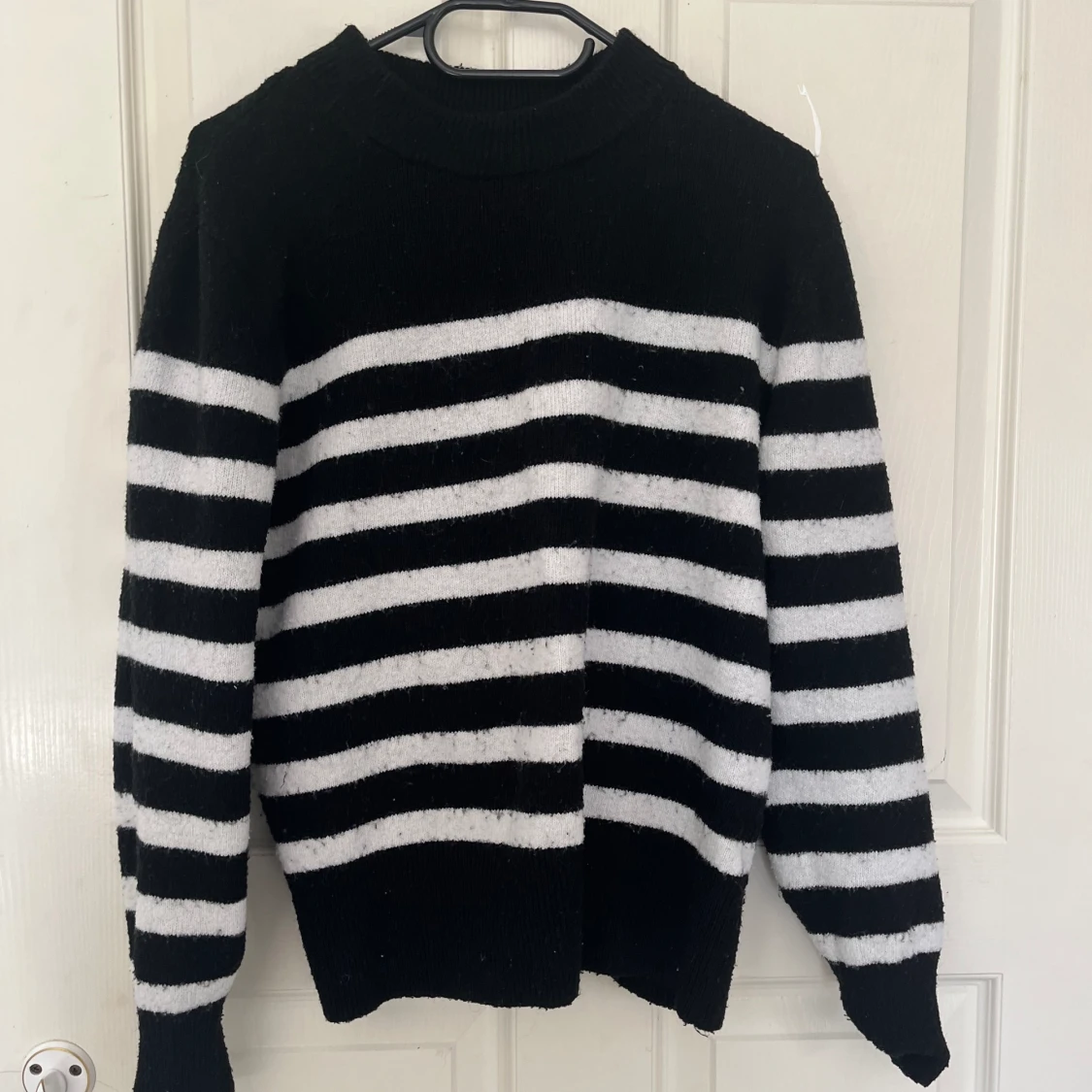 Stickad randig tröja - 90