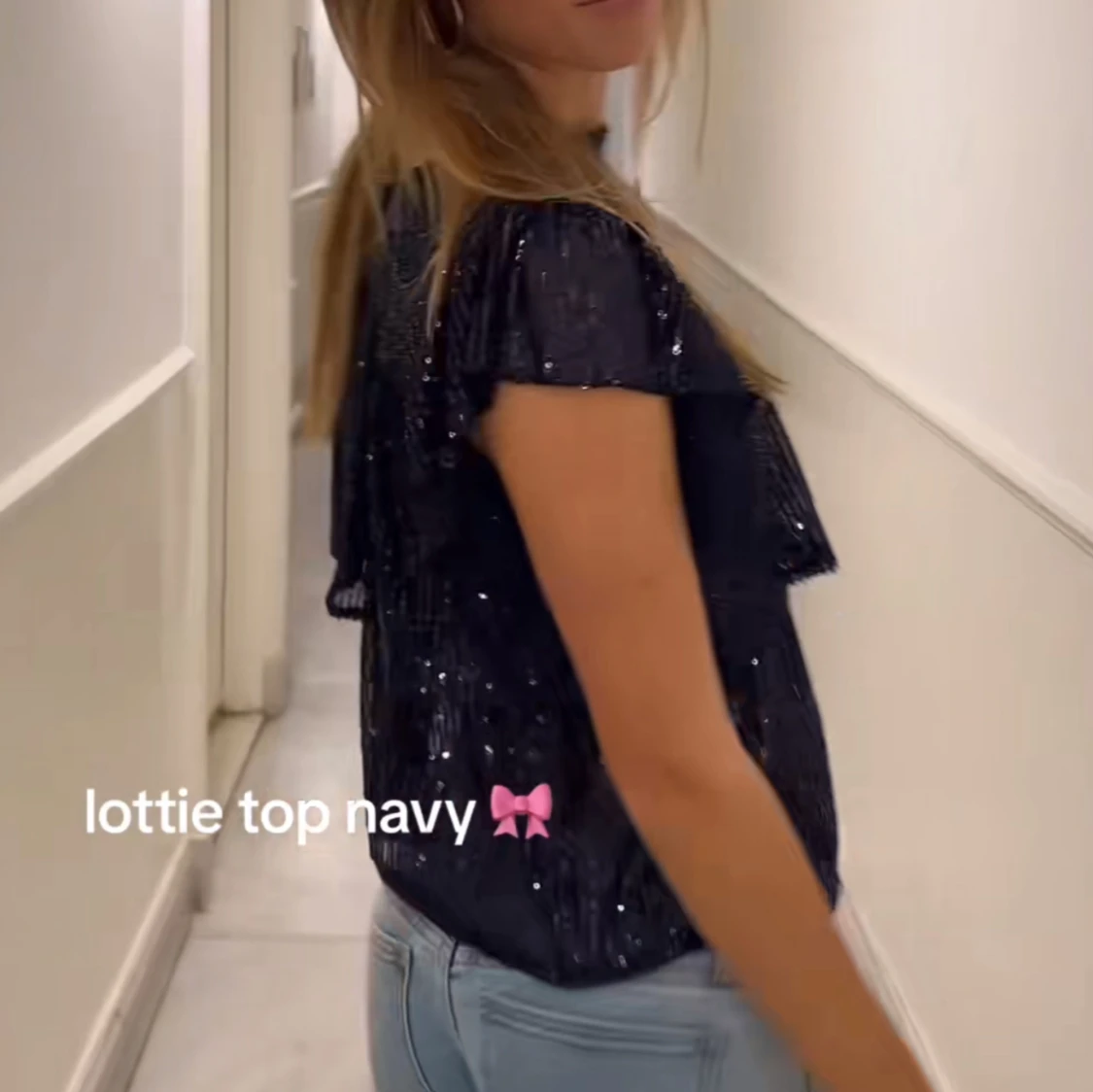 Lottie top navy meet me there - 91