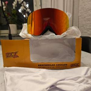 Helt Nya Kexchoklad Goggles Dual Red/Grey Mirror Lens + UV400 Protection