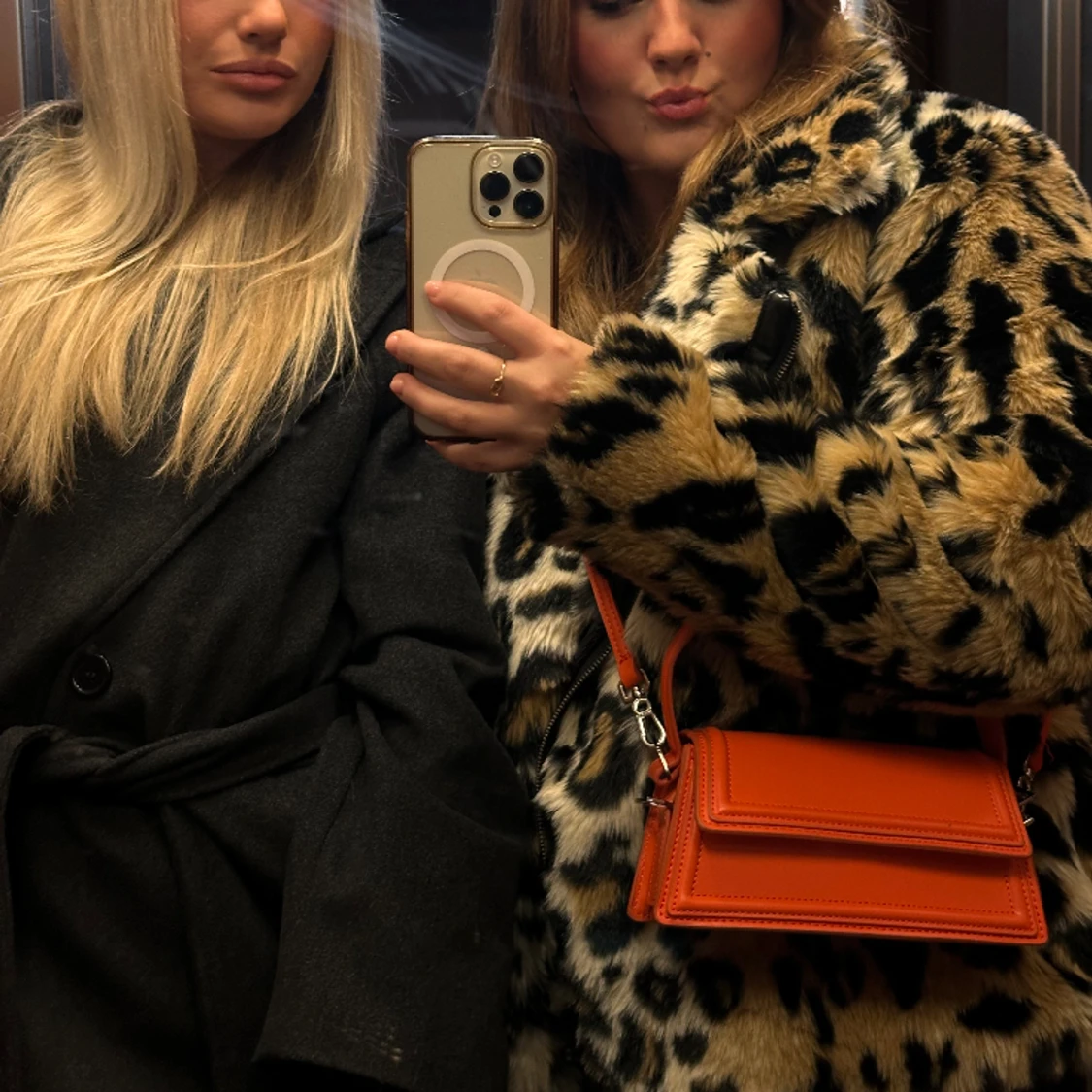 Leopard pälsjacka  - 90