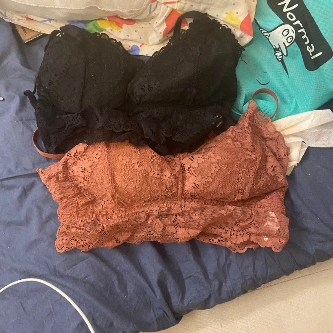 Svart spets topp - 90