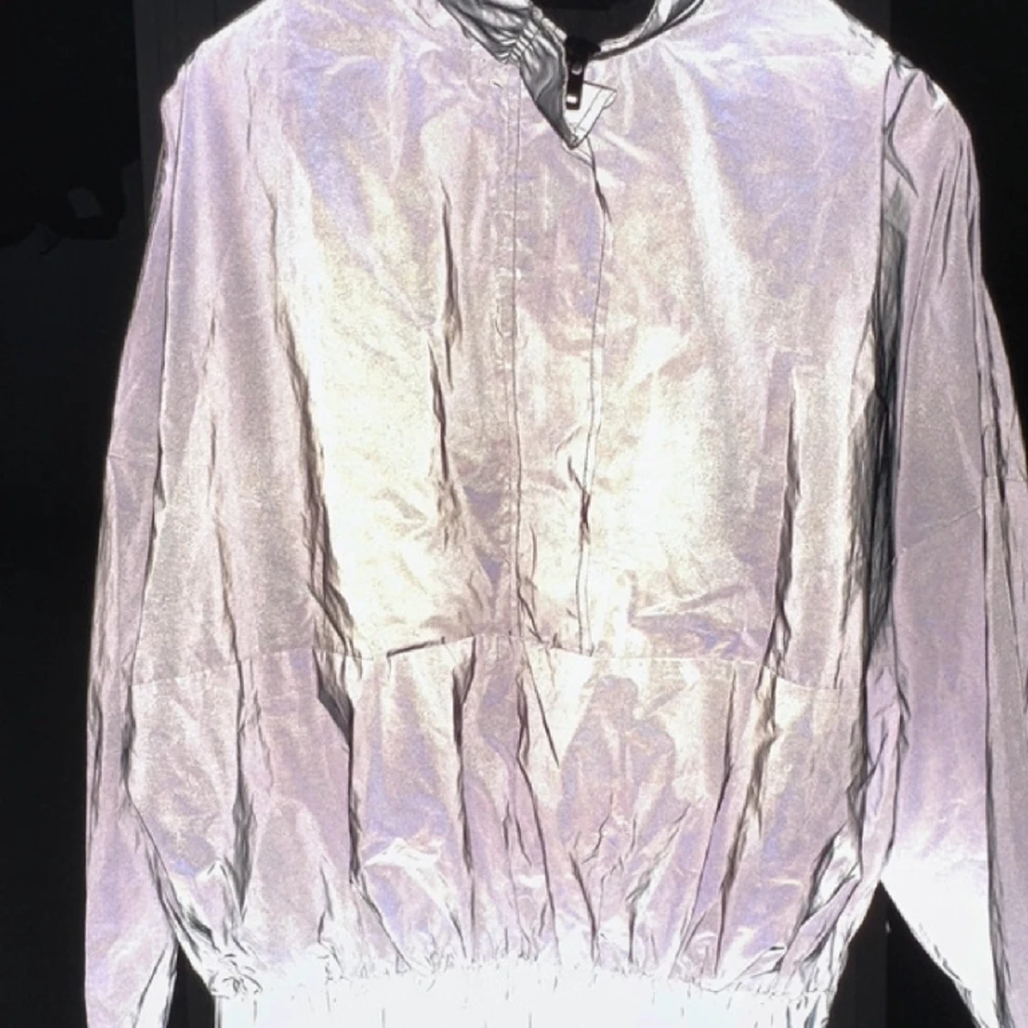 Pretty Little Thing Blouson Reflex Reflective Windbreaker Zip Jacket S M