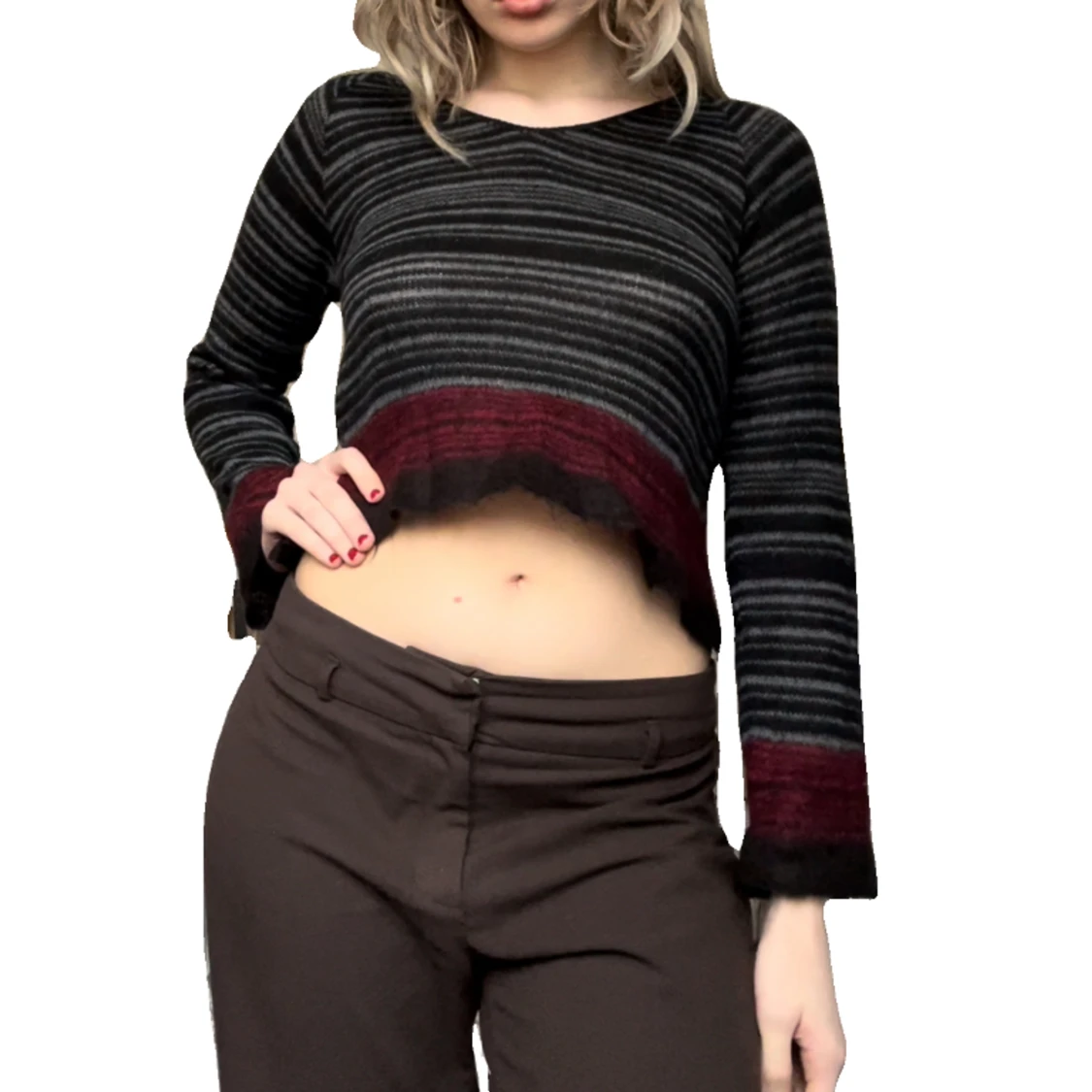 randig stickad tröja - 91