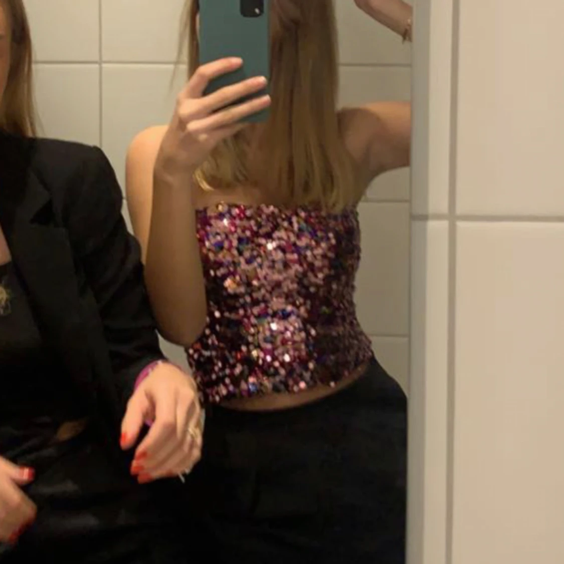 Rosa glittrig topp fråm Zara