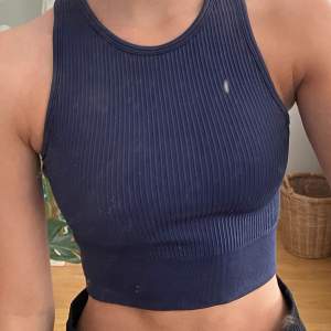 Modellen heter Embrace Seamless Rib Crop Top! Nyköpt och oanvänd, endast testad. Färgen är Black Iris (lite blågrått typ)