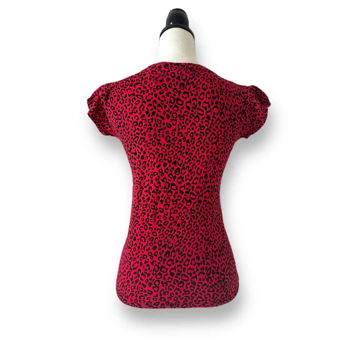 Top med rött leopardmönster - 90