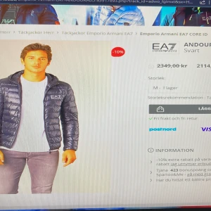 Ea7 vår jacka  - Nytt skick, vår jacka, svart jacka, märke Armani/Ea7. Passar killar och tjejer 