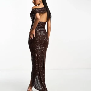 Brun klänning paljett ASOS - Nyskick använd en gång  Storlek 40 