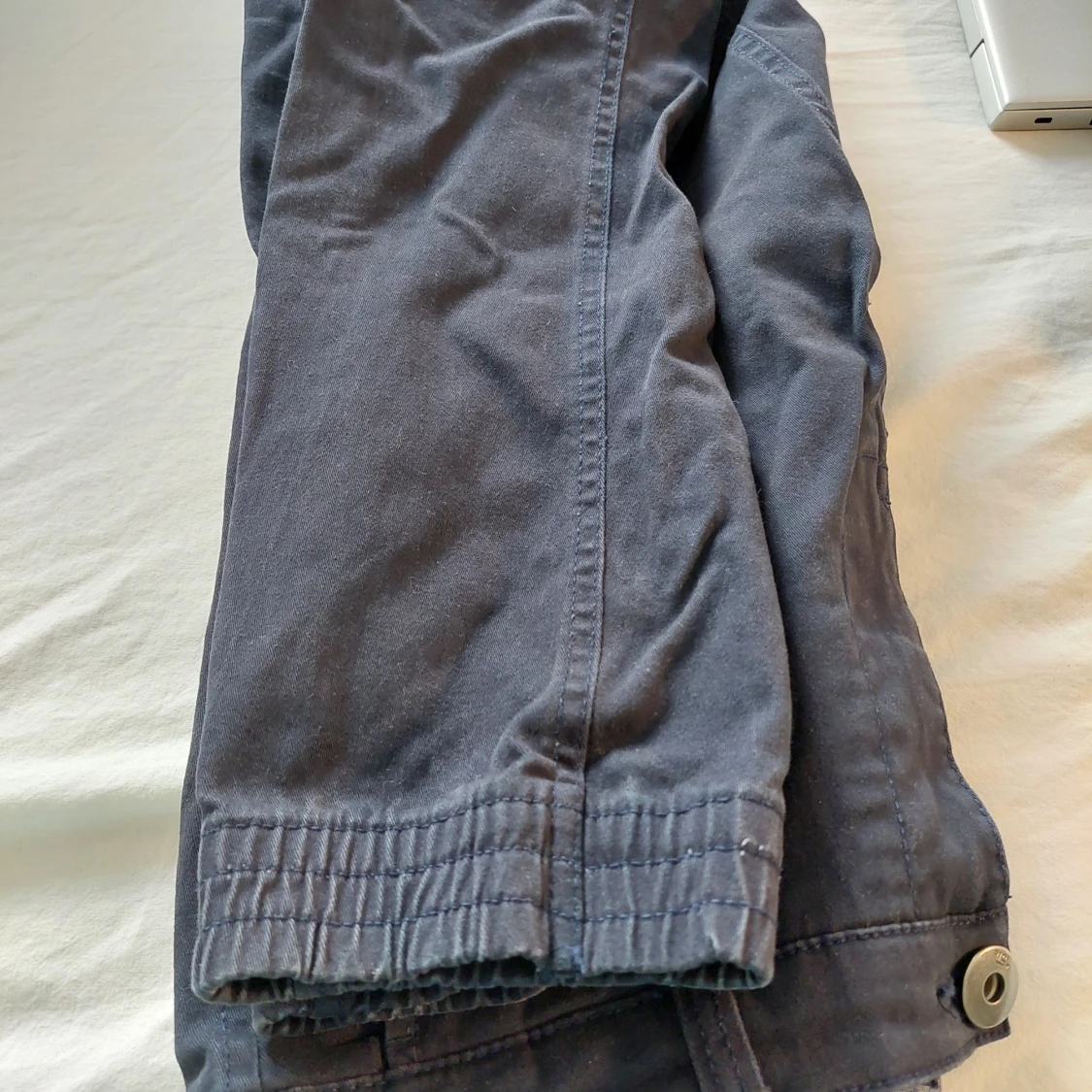 Mörkblå stretch chinos - 90