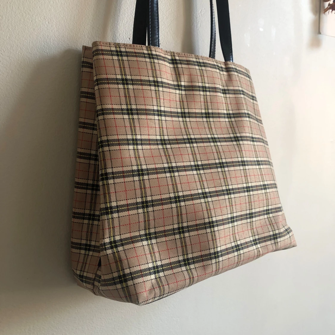 Rutig axelremsväska vintage  - 90