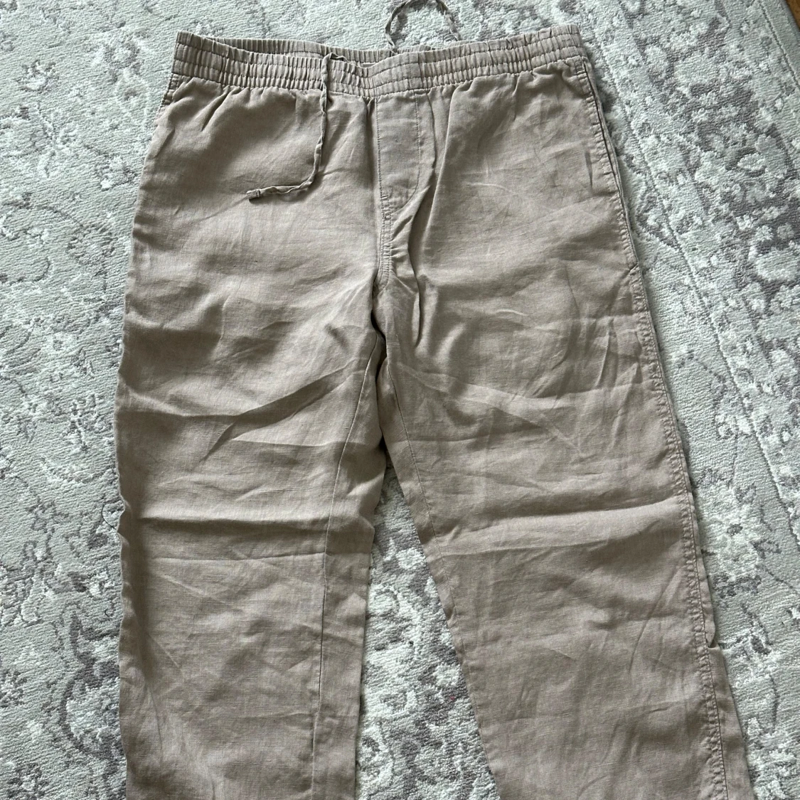 Brun/beige Linnebyxor