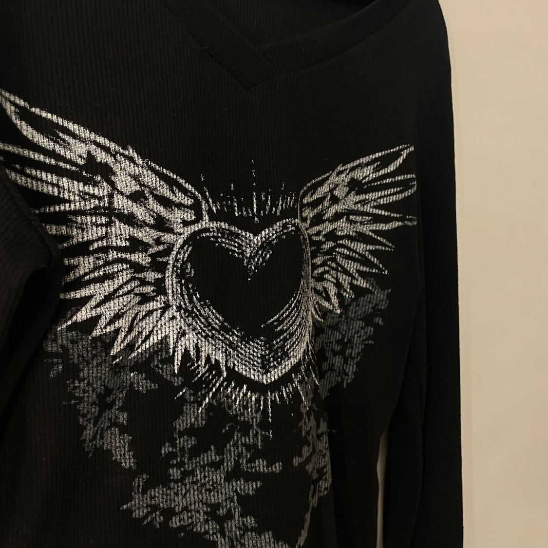 Långärmad tröja / hjärta på - 90