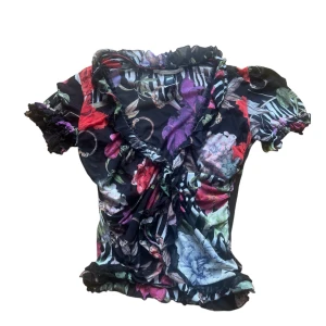 y2k vintage mesh button up - snygg topp från roberto cavalli. Passar en XS-M beroende på önskad passform. 🩷