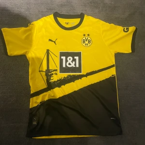 Dortmund fotbollströja - Säljer nu denna fina Dortmund tröjan då den ej passar mig. Tröjan är i riktigt bra skick och säljs nu endast för 250kr! Hör gärna av er för mer info och frågor!