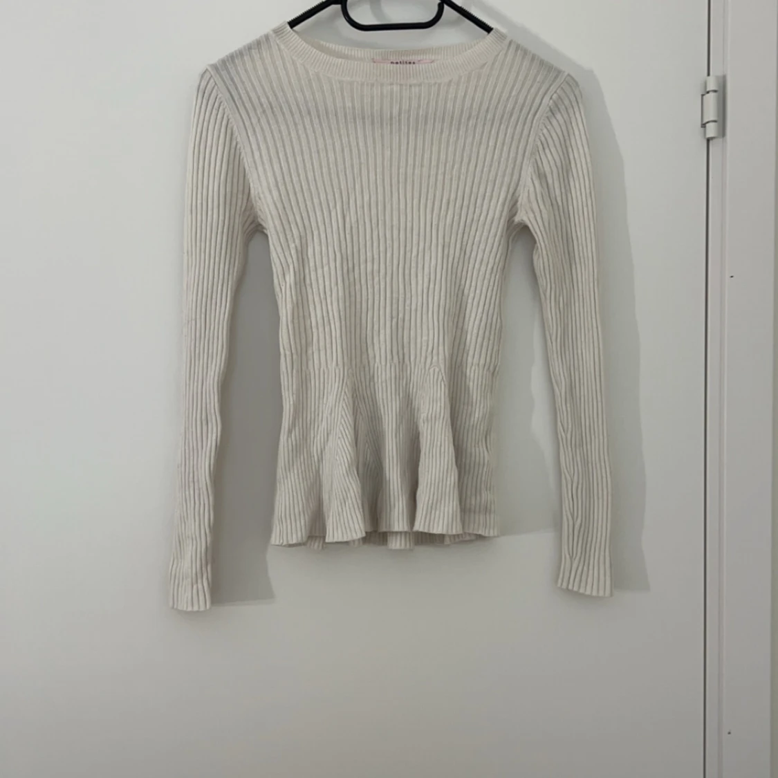 Långarmad vit tröja💗