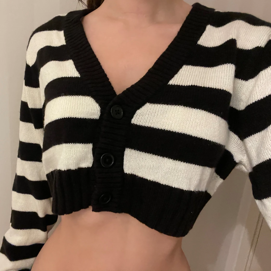 Randig kort tröja - 90