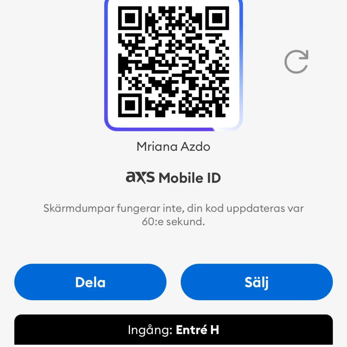 Konsert ståplats för 2400