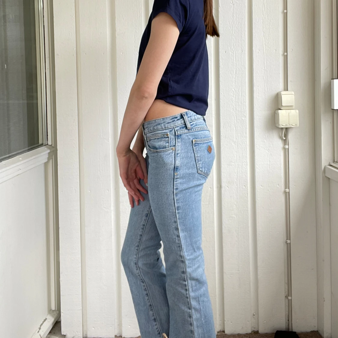 Low waisted boot cut jeans