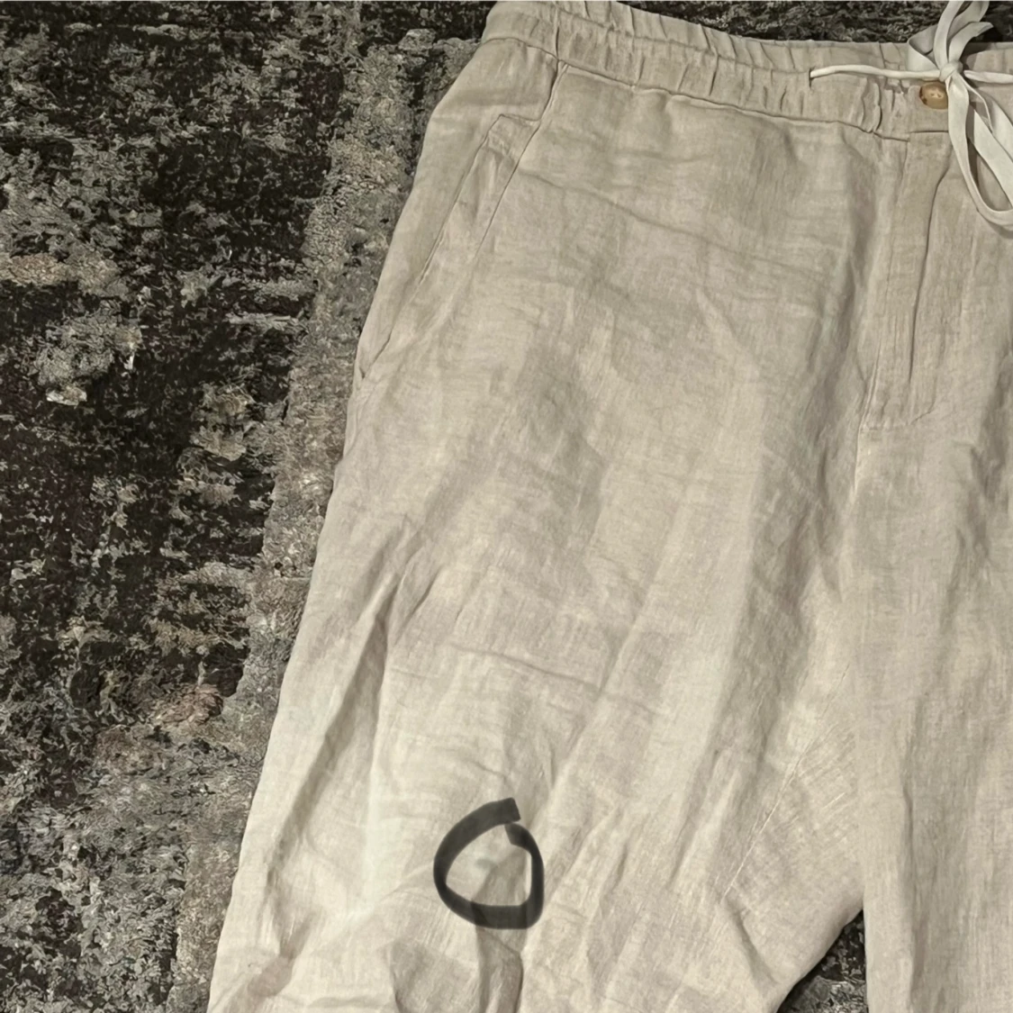 Linnébyxor beige - 91