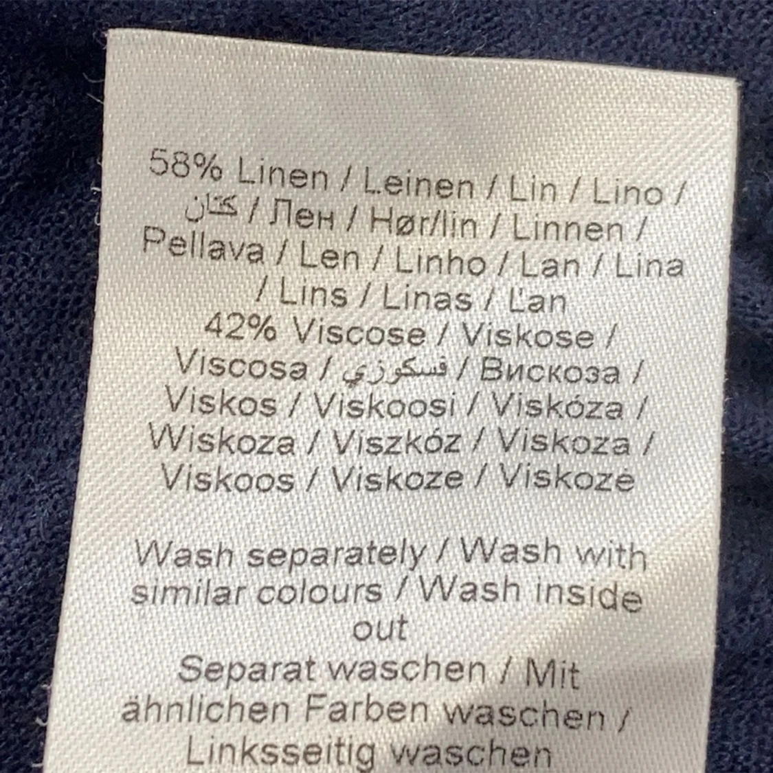 Blåa Linnebyxor - 92