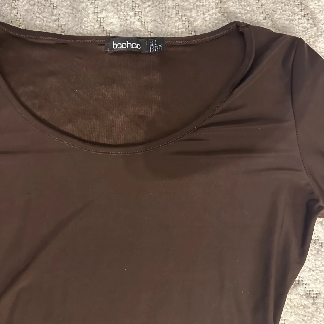 Brun långärmad maxiklänning - 91