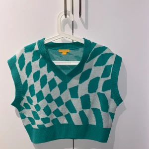 Turkos och vitt Gina tricot stickad tröja - Aldrig använt bra kavlite 