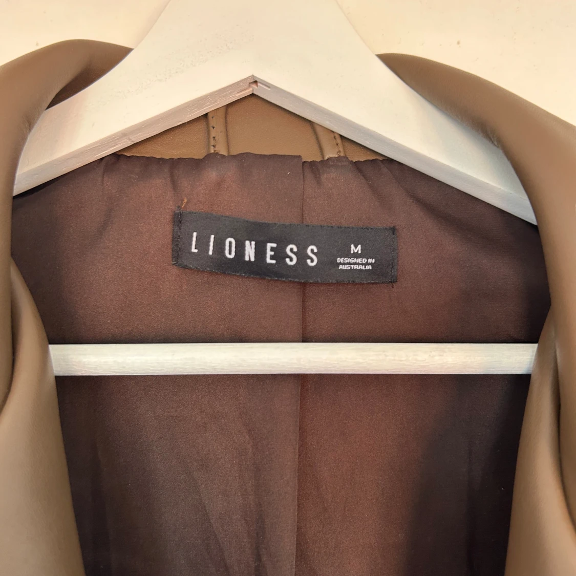 Brun faux läderjacka  - 91