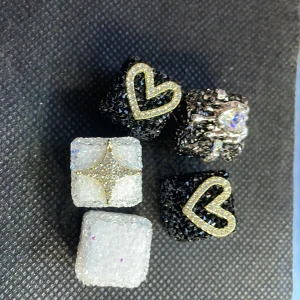 5 vita/svarta pärlor t penna  - Passar pärlpenna🌸🌸🌸