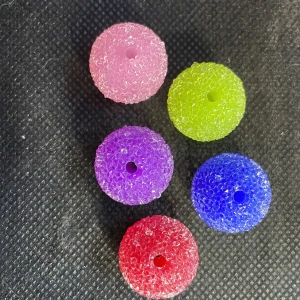 5 runda sockrade pärlor - Passar pärlpenna🌸🌸🌸