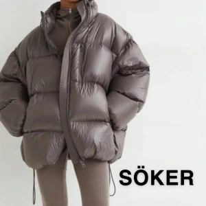 SÖKER dunjacka från hm - Söker denna gråbeiga dunjacka från hm i storlek xs eller s. Artnr: 1011880001