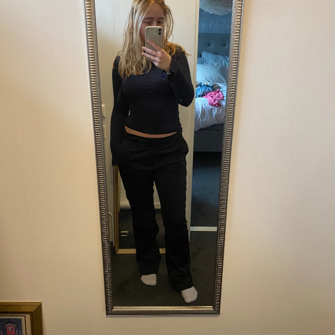 Lågmidgade kostymbyxor