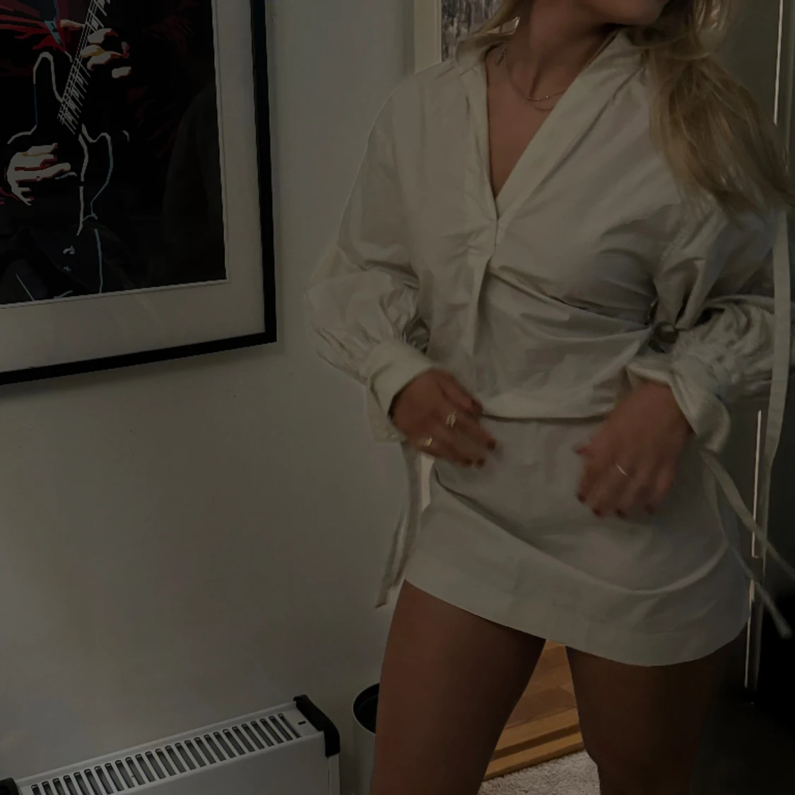 Beige skjortklänning  - 90