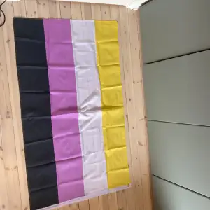 en icke-binär och en regnbågs pride flagga. båda för 40 eller 1 för 25. aldrig använda. stora 