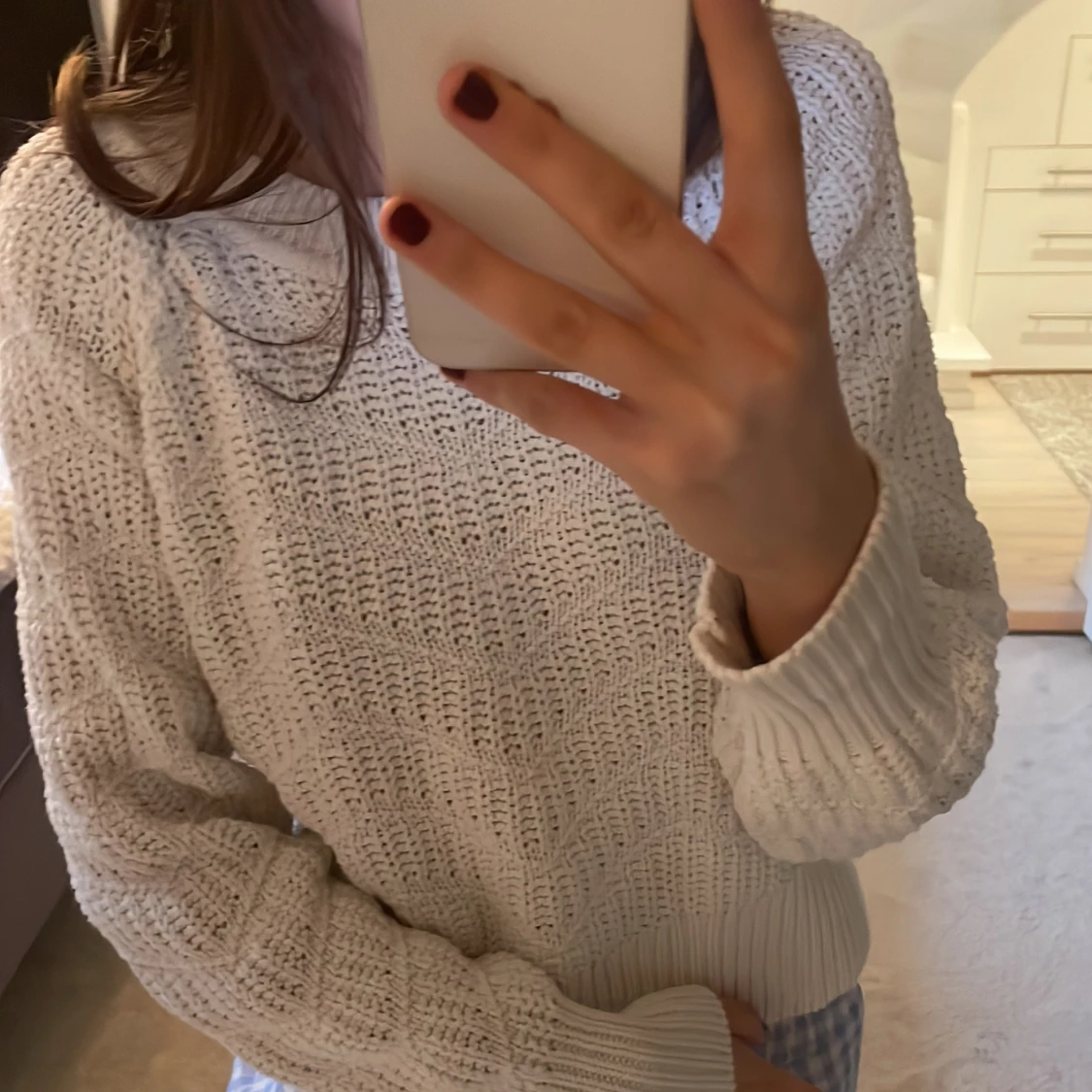 Vit virkad tröja🥰🥰 - 90