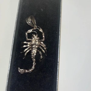Silver skorpion  - Maffig äkta silver hänge passar till en maffig silverkedja.  Den är unik och handgjord av en silver konstnär. 