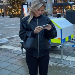 skinnjacka  - Bomber skinnjacka 