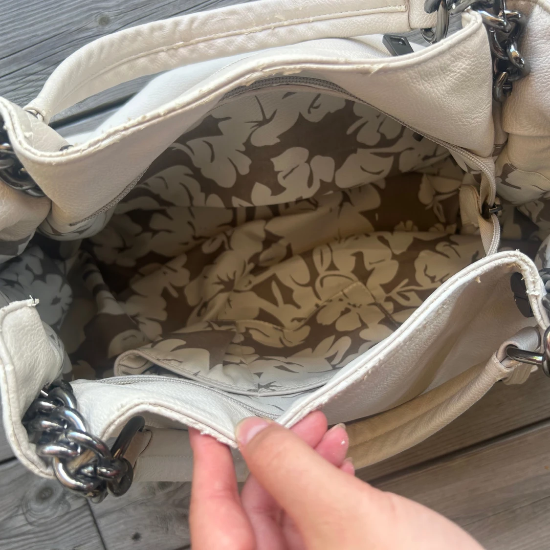 Vintage vit väska - 91