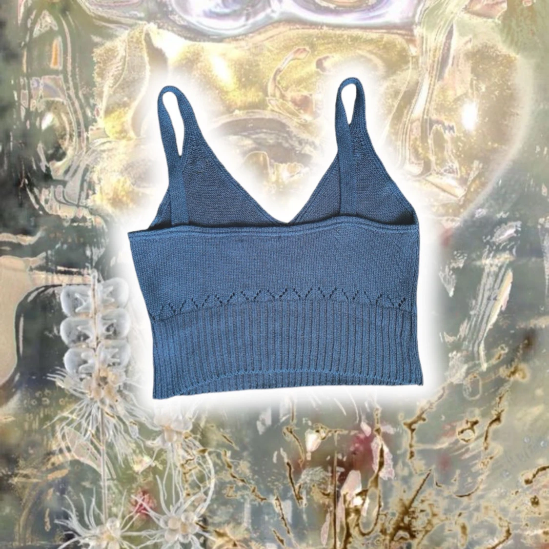 Stickad croptop  - 90