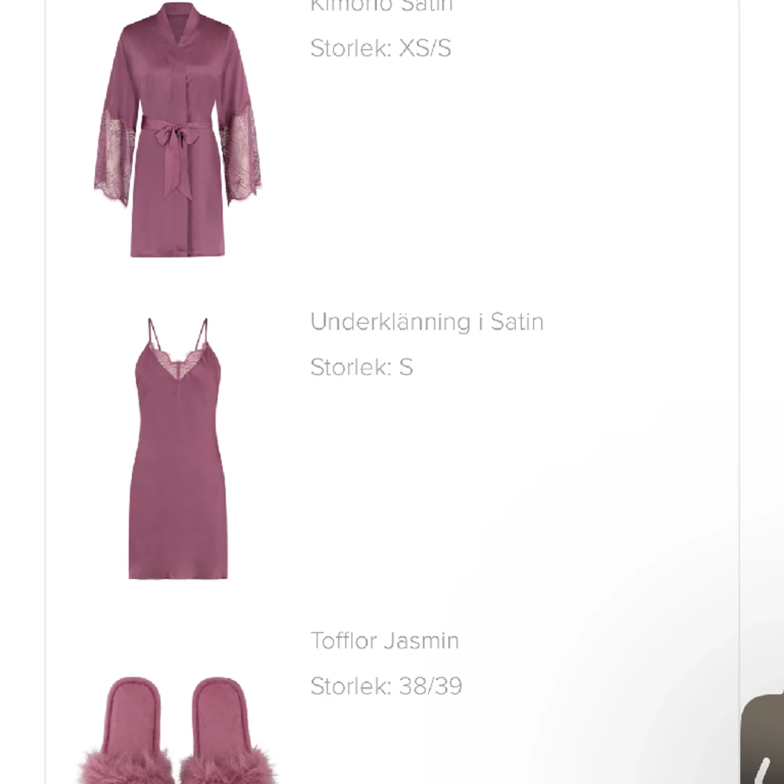 Morgonen rock och nattlinne 