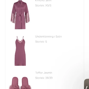 Morgonen rock och nattlinne  - Det är morgonrock stolek xs s och natt linne storlek s dom är helt nya och oanvända