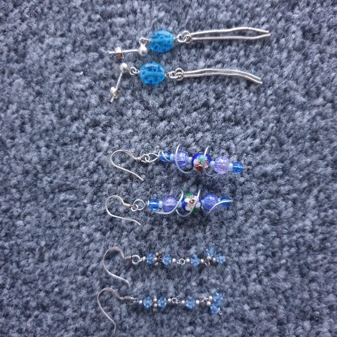 Alla är äkta silver örhengar