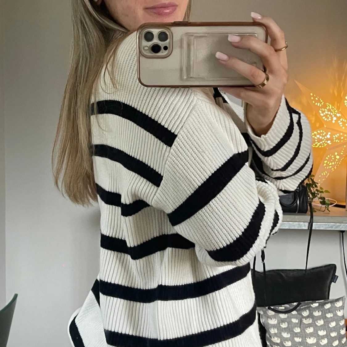 Randig stickad tröja💗 - 90