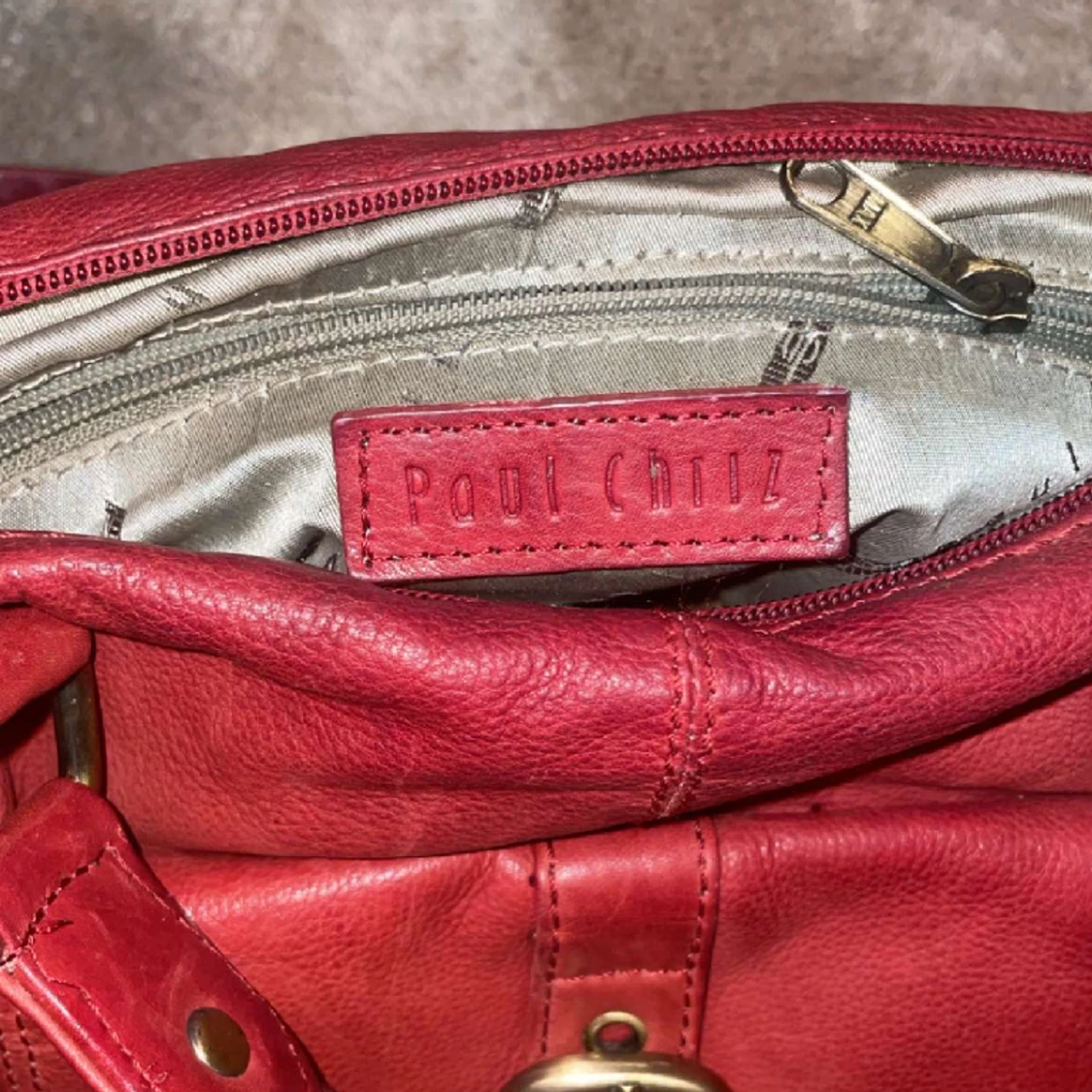 Vintage röd väska❤️ - 91